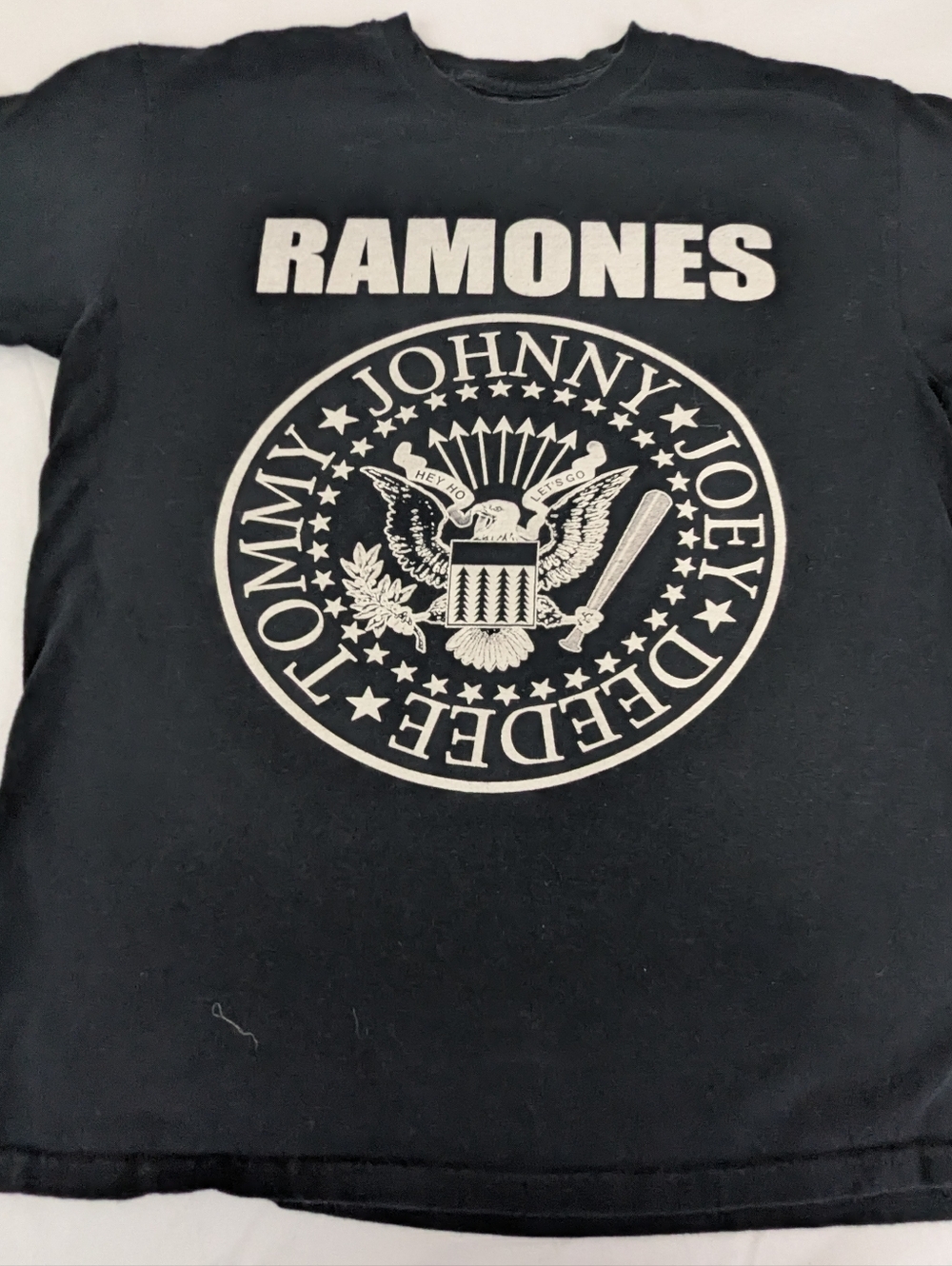 Ramones John Joey Deedee Tommy Logo Black Tshirt Size Medium